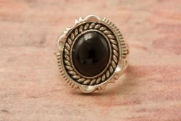 Artie Yellowhorse Genuine Black Onyx  Sterling Silver Ring